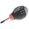 Bahco Stubby Screwdriver with PH1 Tip, 25 mm Blade Length, 83 mm Overall Length, Bi-Material Handle, Vanadium Steel BE8601