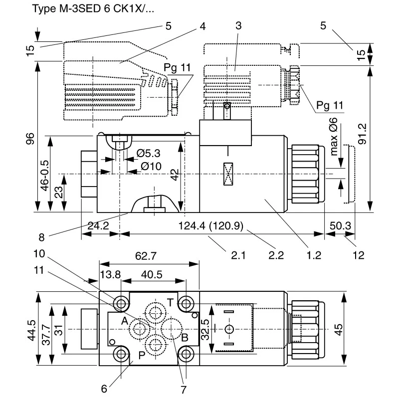 Bosch Rexroth Directional Spool Hydraulic Valve, 2 Positions, 3 Ports, DIN Mount, Single Solenoid, 220V R900052392