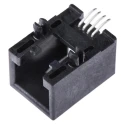 Molex 95501 Series RJ11 Connector Female, Surface Mount, Cat3 UTP Shielded, Right Angle, 1 Port 6 Way RJ11