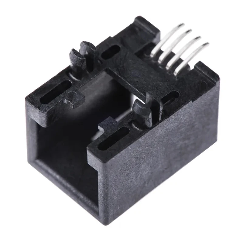 Molex 95501 Series RJ11 Connector Female, Surface Mount, Cat3 UTP Shielded, Right Angle, 1 Port 6 Way RJ11