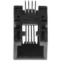 Molex 95501 Series RJ11 Connector Female, Surface Mount, Cat3 UTP Shielded, Right Angle, 1 Port 6 Way RJ11