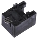 Molex 95501 Series RJ11 Connector Female, Surface Mount, Cat3 UTP Shielded, Right Angle, 1 Port 6 Way RJ11