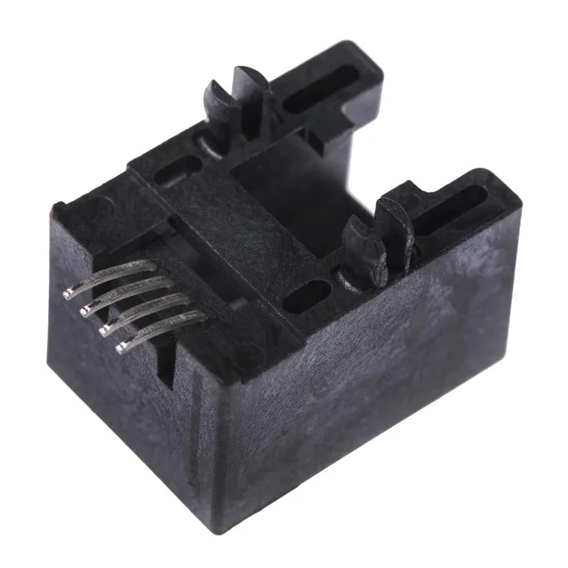 Molex 95501 Series RJ11 Connector Female, Surface Mount, Cat3 UTP Shielded, Right Angle, 1 Port 6 Way RJ11