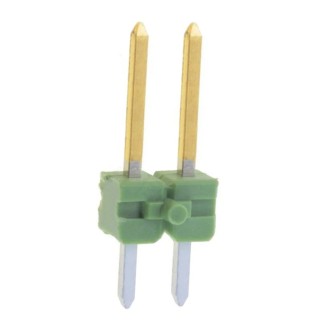 TE Connectivity AMPMODU MOD II Series Straight Through Hole Pin Header, 2 Contacts, 2.54 mm Pitch, 1 Row, Unshrouded 825433-2