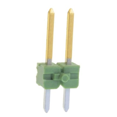 TE Connectivity AMPMODU MOD II Series Straight Through Hole Pin Header, 2 Contacts, 2.54 mm Pitch, 1 Row, Unshrouded 825433-2