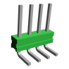 TE Connectivity AMPMODU MOD II Series Right Angle Through Hole Pin Header, 4 Contacts, 2.54 mm Pitch, 1 Row 825437-4