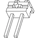 TE Connectivity AMPMODU MOD II Series Right Angle Through Hole Pin Header, 4 Contacts, 2.54 mm Pitch, 1 Row 825437-4