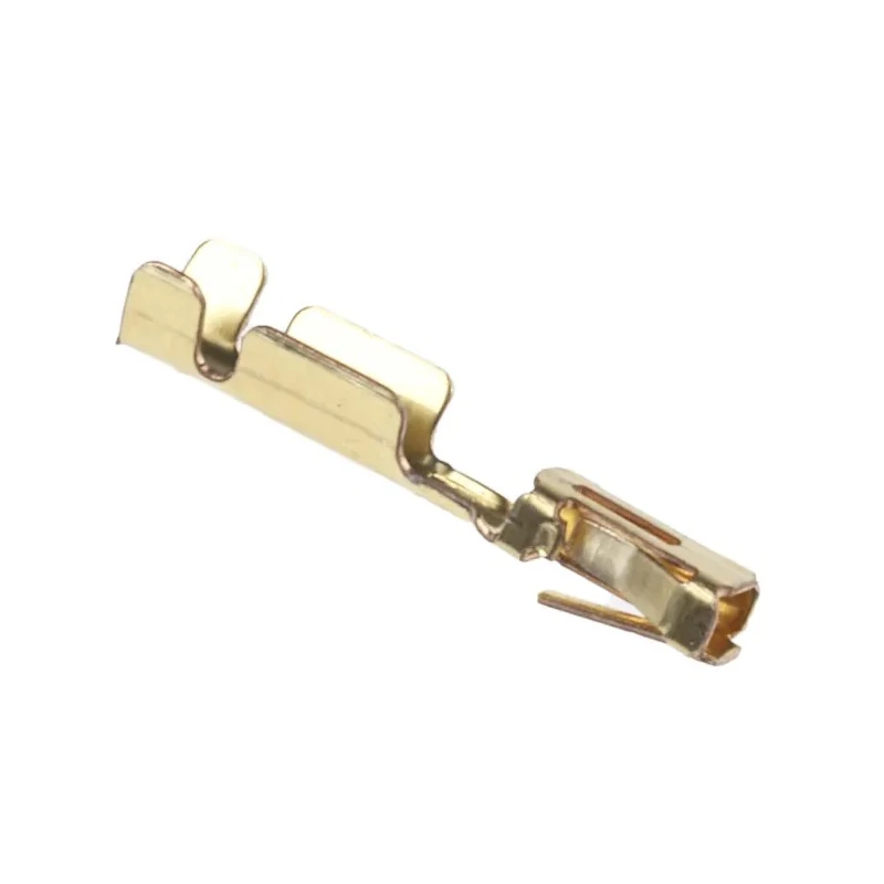TE Connectivity AMPMODU MOD IV Series Female Crimp Terminal, 26 AWG Max, Gold Plated, Intermediate Pressure, Crimp 141708-1
