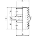 RS PRO Brass Pipe Fitting Straight 1/2 In BSPT Male Threaded Nipple Male BSPT 1/2 In to Male British Standard 176-0981