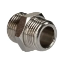 RS PRO Brass Pipe Fitting Straight Threaded Nipple Male G 3/8 in to Male BSPP 3/8 in 176-0987