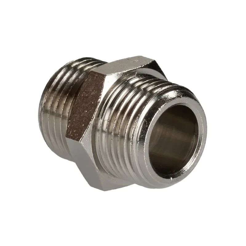 RS PRO Brass Pipe Fitting Straight Threaded Nipple Male G 3/8 in to Male BSPP 3/8 in 176-0987