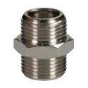 RS PRO Brass Pipe Fitting Straight Threaded Nipple Male G 3/8 in to Male BSPP 3/8 in 176-0987
