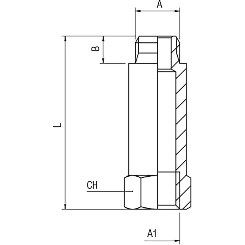 RS PRO Brass Pipe Fitting Straight Threaded Male G 1/4 in to Female BSPP 1/4 in 176-1006