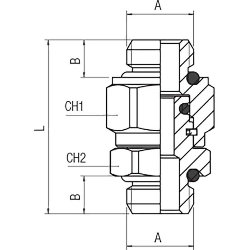 RS PRO Brass Straight Threaded Fitting Male BSPT 1/2 in to Male British Standard Parallel Pipe 1/2 in 176-1033