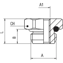 RS PRO Brass Pipe Fitting Straight Threaded Reducer Male G 1/2 in to Female BSPP 1/8 in 176-1027