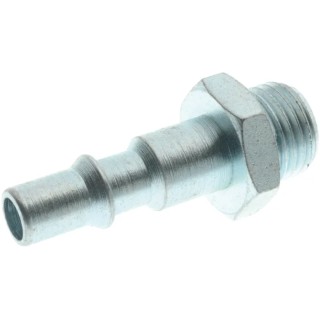 RS PRO Nickel Plated Brass Nitrile Rubber (NBR) Pneumatic Quick Connect Coupler Nipple Male Thread 6.35 mm 176-1111