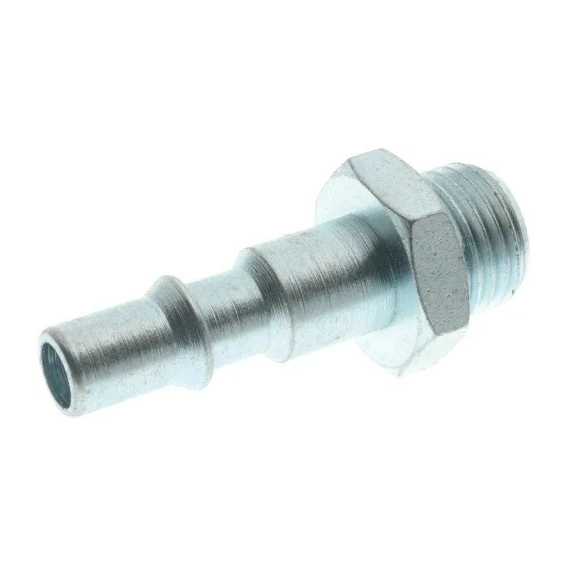 RS PRO Nickel Plated Brass Nitrile Rubber (NBR) Pneumatic Quick Connect Coupler Nipple Male Thread 6.35 mm 176-1111