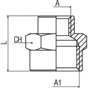 RS PRO Brass Pipe Fitting Straight Threaded Reducer Female G 1/8 in to Female BSPP 3/8 in 176-1041