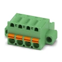 Phoenix Contact FKC 2.5/4-STF-5.08 Series Pluggable Terminal Block, 4-Contact, 5.08 mm Pitch, 12 A, 630 V, Green, 1 1873223
