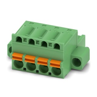 Phoenix Contact FKC 2.5/4-STF-5.08 Series Pluggable Terminal Block, 4-Contact, 5.08 mm Pitch, 12 A, 630 V, Green, 1 1873223