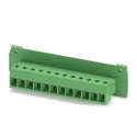 Phoenix Contact Pluggable Terminal Block 12-Contact 7.62 mm Pitch 1 Row 160V 8A Polyamide Housing 1840654