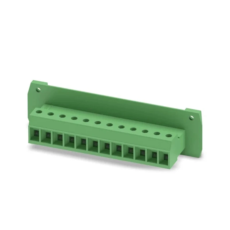 Phoenix Contact Pluggable Terminal Block 12-Contact 7.62 mm Pitch 1 Row 160V 8A Polyamide Housing 1840654