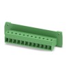 Phoenix Contact Pluggable Terminal Block 12-Contact 7.62 mm Pitch 1 Row 160V 8A Polyamide Housing 1840654