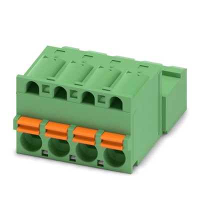 Phoenix Contact FKIC 2.5/4-ST-5.08 Series Pluggable Terminal Block, 4-Contact, 5.08 mm Pitch, 1 Row, 1873375