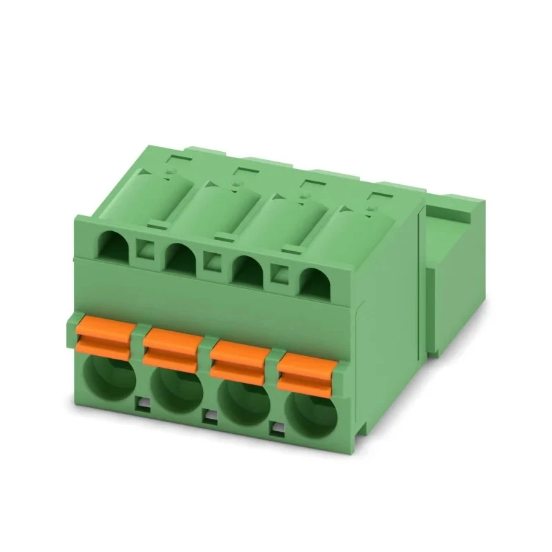 Phoenix Contact FKIC 2.5/4-ST-5.08 Series Pluggable Terminal Block, 4-Contact, 5.08 mm Pitch, 1 Row, 1873375