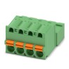 Phoenix Contact FKIC 2.5/4-ST-5.08 Series Pluggable Terminal Block, 4-Contact, 5.08 mm Pitch, 1 Row, 1873375