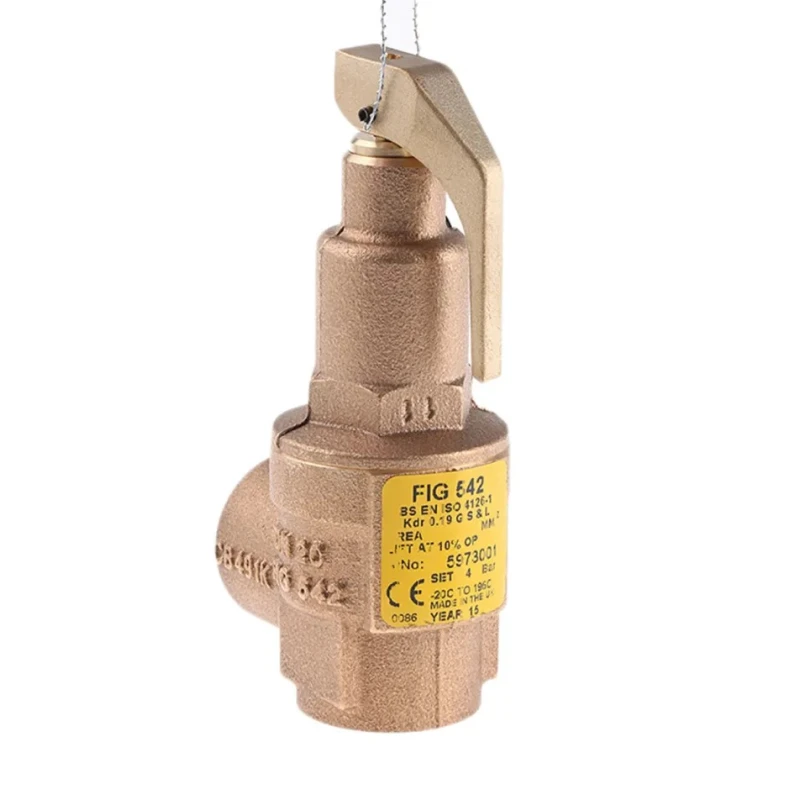 Nabic Valve Safety Products 4 bar Pressure Relief Valve Threaded BSP Bronze Body Female Inlet and Outlet 3/4 N-542-020 4 BAR