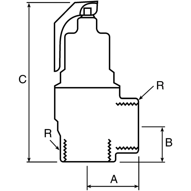 Nabic Valve Safety Products 4 bar Pressure Relief Valve Threaded BSP Bronze Body Female Inlet and Outlet 3/4 N-542-020 4 BAR