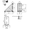 Bosch Rexroth M8 Angle Bracket Connecting Component Strut Profile 45 mm Groove Size 10 mm 3842523570