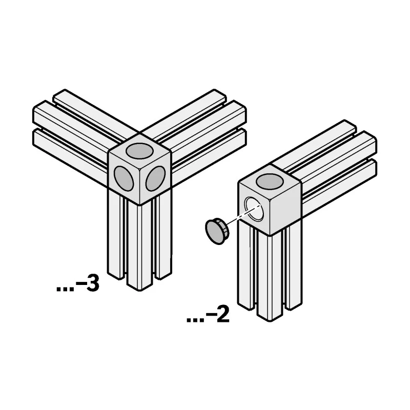 Bosch Rexroth Corner Cube Kit Connecting Component Strut Profile 45 mm Groove Size 10 mm 3842549872