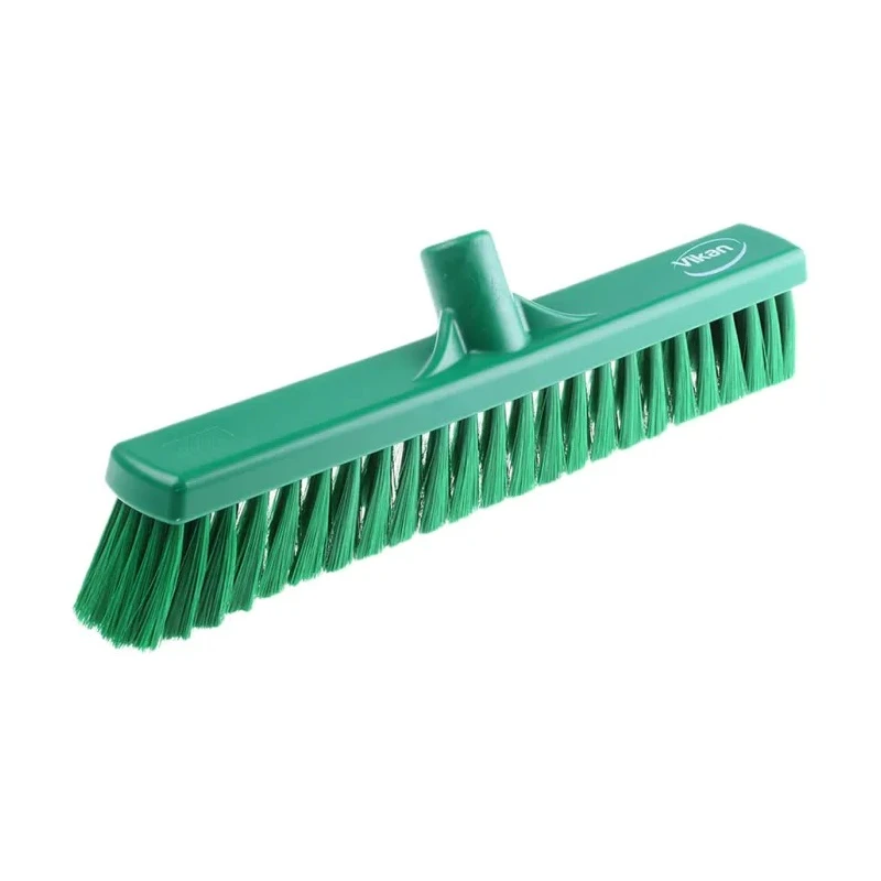 Vikan Floor Broom Green With Polyethylene Terephthalate Bristles For Wet Areas Dry Areas 31792
