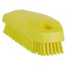Vikan Hard Bristle Yellow Scrubbing Brush Nail Brush, 17 mm Polyethylene Terephthalate Bristle, Polypropylene Handle 64406