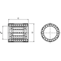 Ewellix Makers in Motion Steel Linear Ball Bearing Shielded Closed 12mm Length LBBR 4-C004