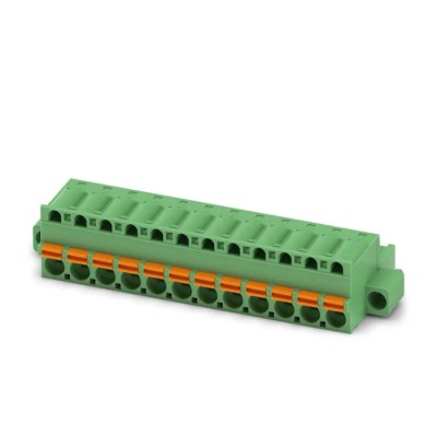 Phoenix Contact FKC 2.5/12-STF-5.08 Series Pluggable Terminal Block, 12-Contact, 5.08 mm Pitch, 1 Row, 12A Current 1873304