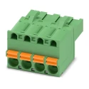 Phoenix Contact FKCT 2.5/4-ST Series Pluggable Terminal Block, 4-Contact, 5.08 mm Pitch, 1 Row, 320 V, 12 A, Push-in 1909236