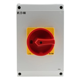 Eaton 6-Pole Surface Mount Isolator Switch IP65, 520A, 22 kW Power Rating, 3 Phase, Red Handle, Model