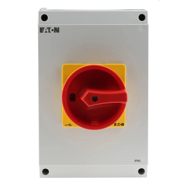 Eaton 6-Pole Surface Mount Isolator Switch IP65, 520A, 22 kW Power Rating, 3 Phase, Red Handle, Model 