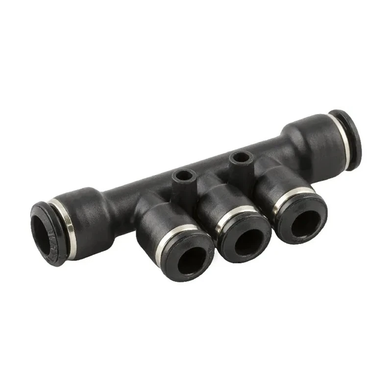 RS PRO Universal Short 3 Outlet Push-in Pneumatic Manifold Fitting 10 mm Inlet, 6 mm Outlet 176-1839