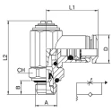 RS PRO Flow Controller Flow Regulator 176-1882, Maximum Operating Pressure 10 bar, -20°C to 80°C, Multi-material Construction