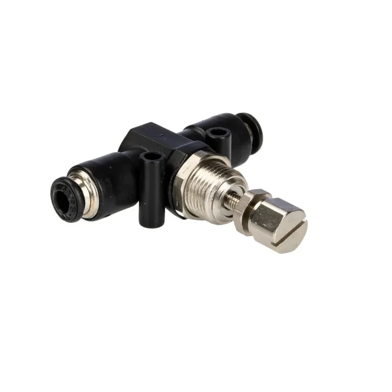 RS PRO Flow Controller Flow Regulator Push-in 4 mm Tube Ports Acetalic Resin, Brass, Stainless Steel 176-1892