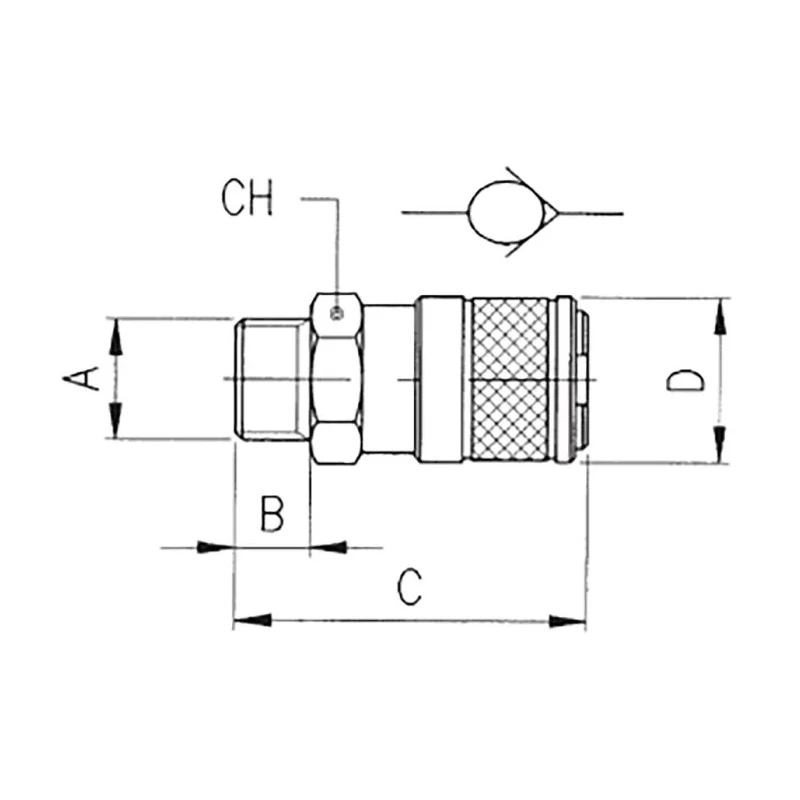 RS PRO Nickel Plated Brass 1/8 in Female BSP Quick Air Coupling 176-1899