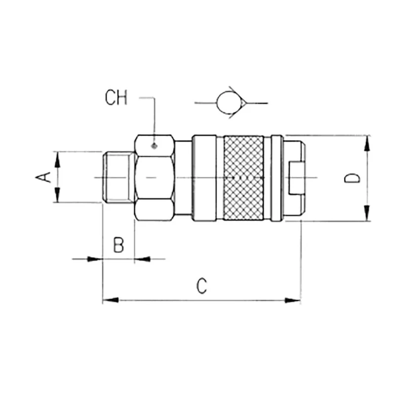 RS PRO Nickel Plated Brass Quick Air Coupling 1/4 in Female BSP 25 bar Pressure 80°C Temperature 176-1915
