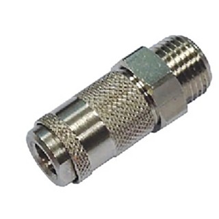 RS PRO Nickel Plated Brass Quick Air Coupling M5 Female BSP 12 bar Pressure 80°C Max Operating Temperature 176-1999