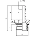 RS PRO Brass Hose Connector 6 mm ID, 100 bar Maximum Operating Pressure, 1/4 in BSPP Male Thread 176-2038