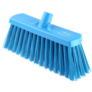 Vikan Blue Push Broom with Polyethylene Terephthalate Bristles for Food and Industrial Applications, 325mm Width, Model 29153