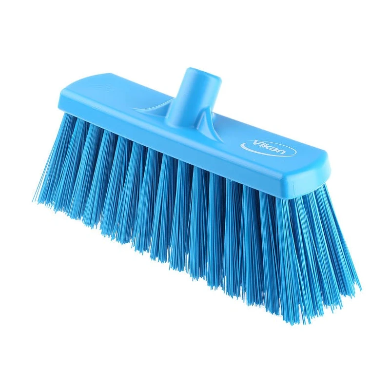 Vikan Blue Push Broom with Polyethylene Terephthalate Bristles for Food and Industrial Applications, 325mm Width, Model 29153